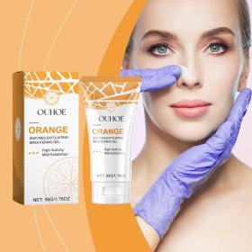 Orange Enzyme Mild Exfoliating Facial Gel, Gentle Face Skin Exfoliator for Dead Skin Removal, Hydrating Brightening Facial Cleansing Gel